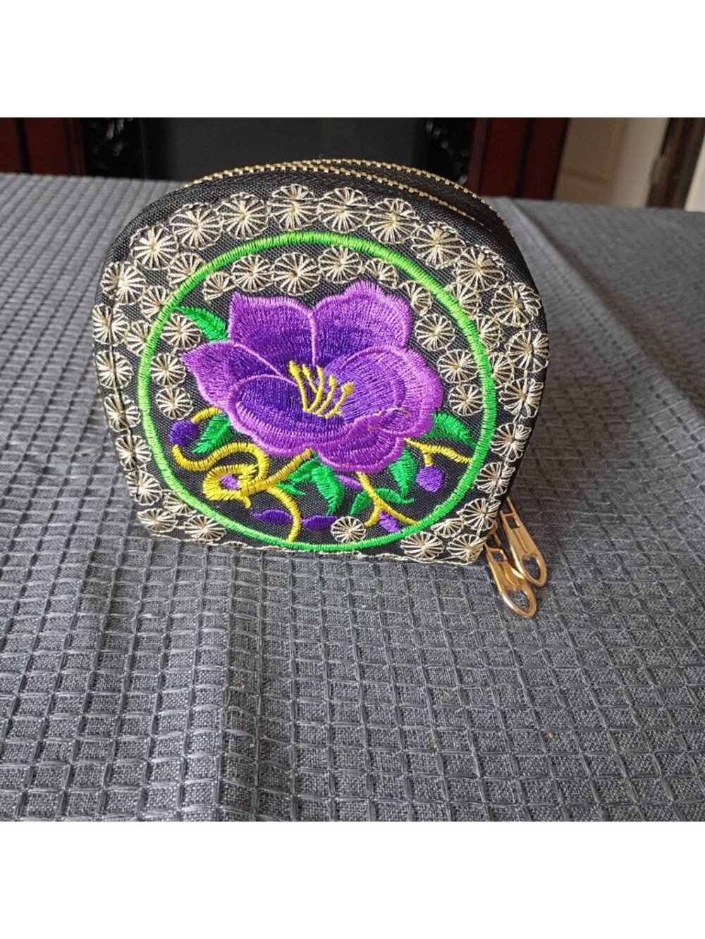Embroidery Wallet Flower Embroidery